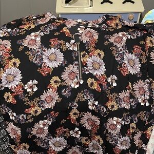 Maurices Black Floral Women's Blouse